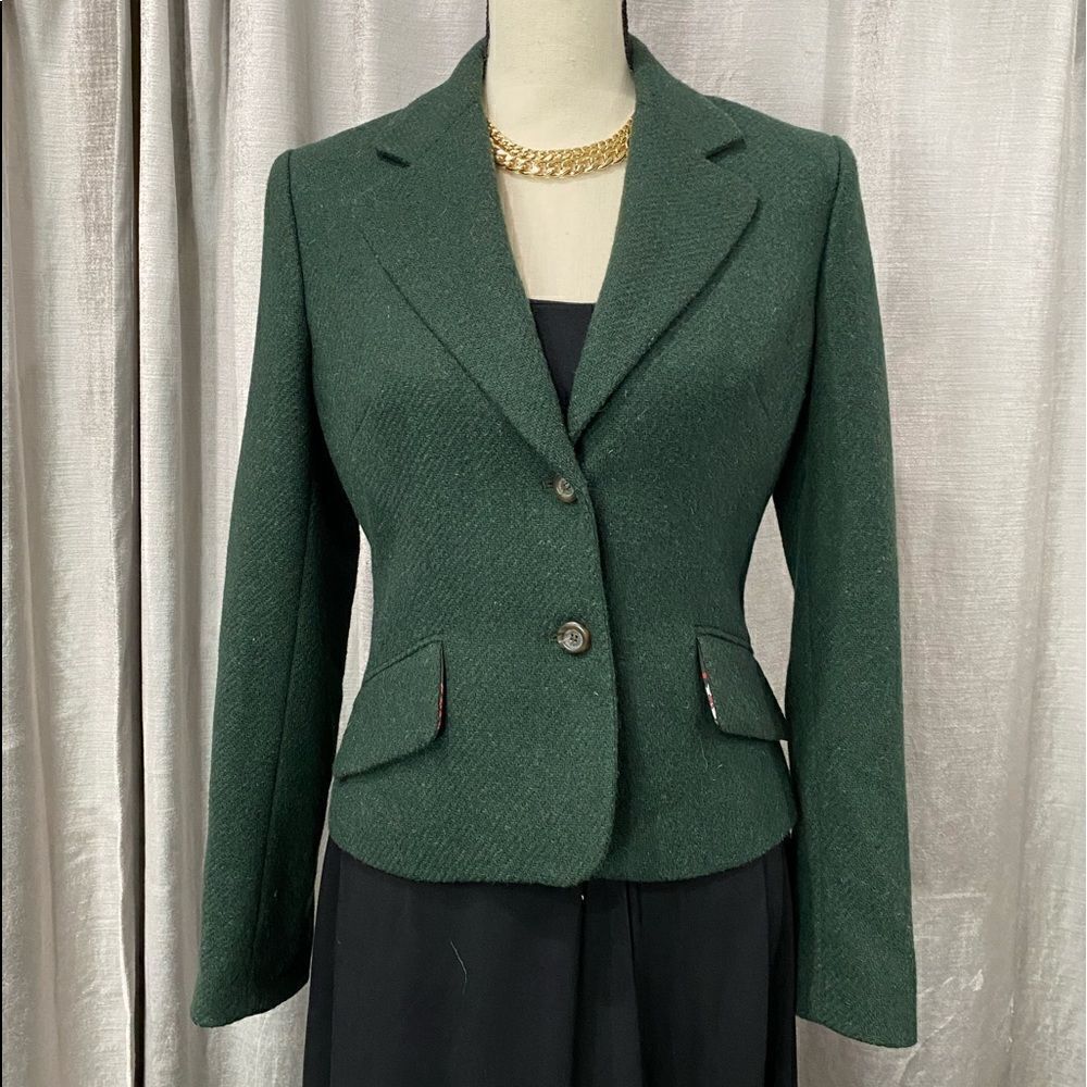 🌟 VINTAGE DOLCE & GABBANA Hunter Green Blazer RARE - Picture 3 of 8